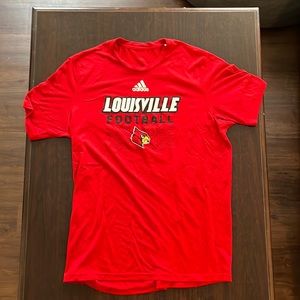 Red Louisville Football Tee Shirt Black Large